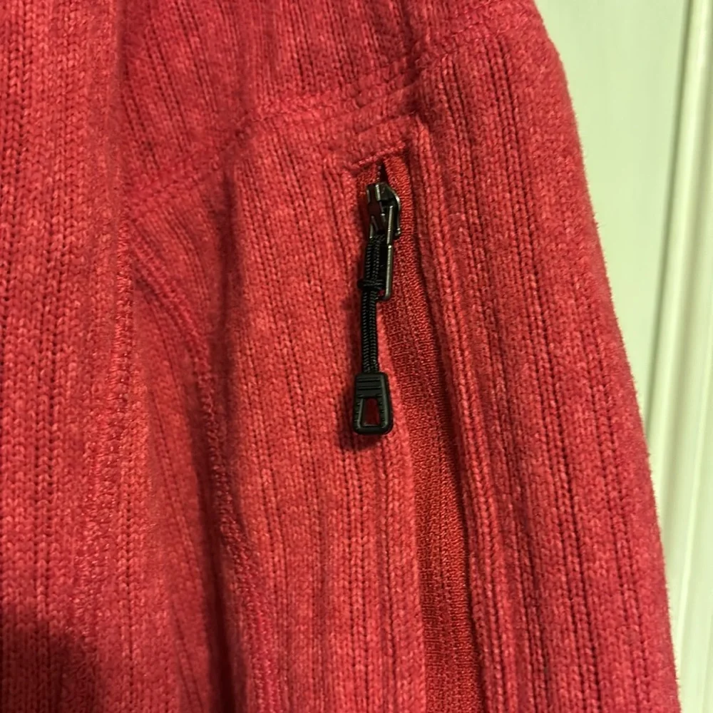 Patagonia Cables Better Sweater Full Zip Up Jacket Pink Ribbed Knit - Picture 4 of 6